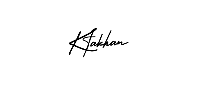 The best way (AmerikaSignatureDemo-Regular) to make a short signature is to pick only two or three words in your name. The name Ktakhan include a total of six letters. For converting this name. Ktakhan signature style 3 images and pictures png