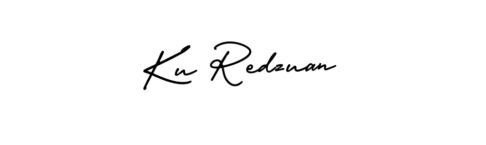 The best way (AmerikaSignatureDemo-Regular) to make a short signature is to pick only two or three words in your name. The name Ku Redzuan include a total of six letters. For converting this name. Ku Redzuan signature style 3 images and pictures png