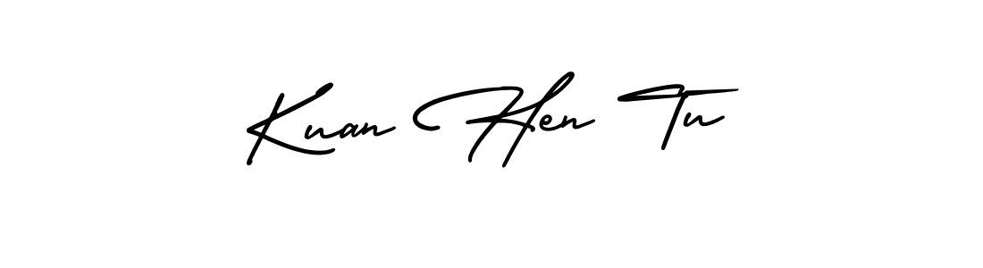 Create a beautiful signature design for name Kuan Hen Tu. With this signature (AmerikaSignatureDemo-Regular) fonts, you can make a handwritten signature for free. Kuan Hen Tu signature style 3 images and pictures png