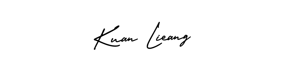 How to Draw Kuan Lieang signature style? AmerikaSignatureDemo-Regular is a latest design signature styles for name Kuan Lieang. Kuan Lieang signature style 3 images and pictures png