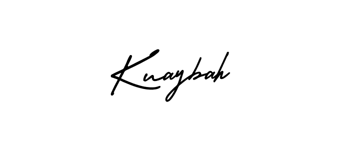 How to make Kuaybah name signature. Use AmerikaSignatureDemo-Regular style for creating short signs online. This is the latest handwritten sign. Kuaybah signature style 3 images and pictures png