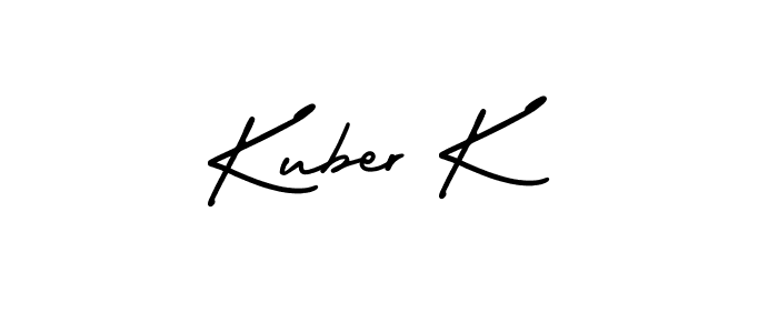 Design your own signature with our free online signature maker. With this signature software, you can create a handwritten (AmerikaSignatureDemo-Regular) signature for name Kuber K. Kuber K signature style 3 images and pictures png