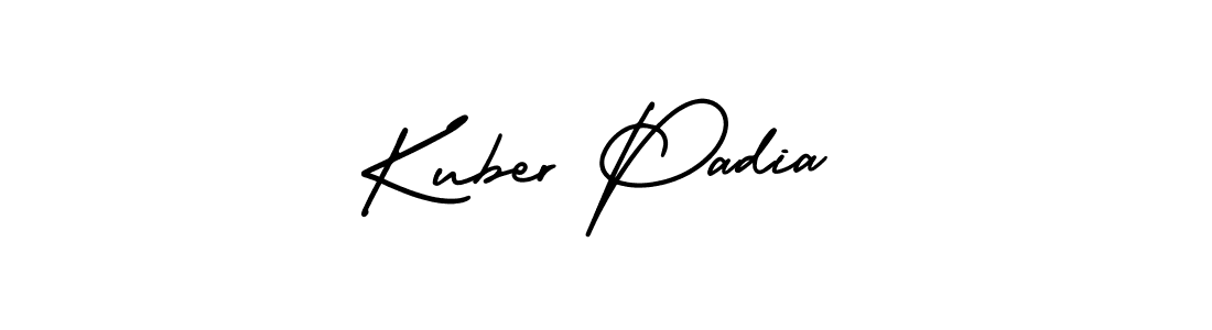 Make a beautiful signature design for name Kuber Padia. Use this online signature maker to create a handwritten signature for free. Kuber Padia signature style 3 images and pictures png