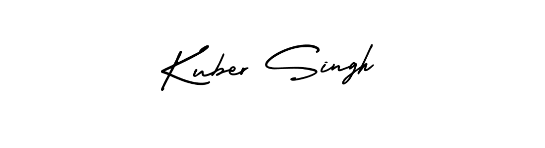 Make a beautiful signature design for name Kuber Singh. With this signature (AmerikaSignatureDemo-Regular) style, you can create a handwritten signature for free. Kuber Singh signature style 3 images and pictures png