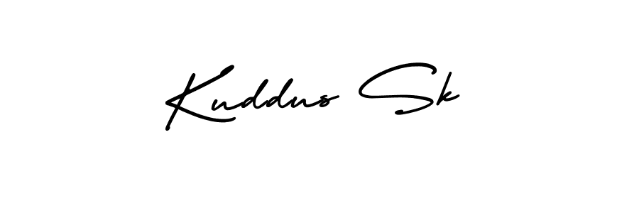 Design your own signature with our free online signature maker. With this signature software, you can create a handwritten (AmerikaSignatureDemo-Regular) signature for name Kuddus Sk. Kuddus Sk signature style 3 images and pictures png