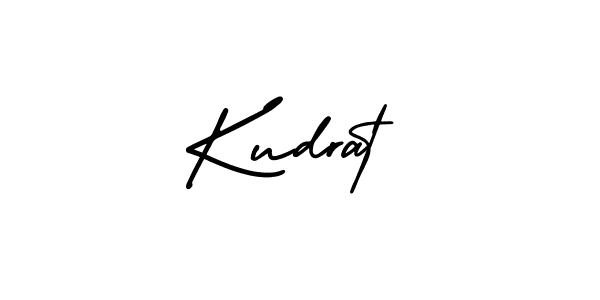 How to make Kudrat name signature. Use AmerikaSignatureDemo-Regular style for creating short signs online. This is the latest handwritten sign. Kudrat signature style 3 images and pictures png