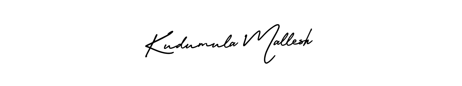 Make a beautiful signature design for name Kudumula Mallesh. With this signature (AmerikaSignatureDemo-Regular) style, you can create a handwritten signature for free. Kudumula Mallesh signature style 3 images and pictures png