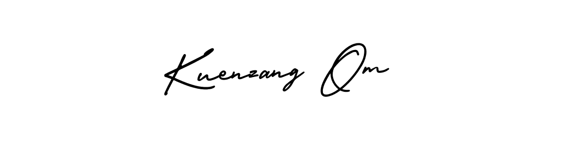 Use a signature maker to create a handwritten signature online. With this signature software, you can design (AmerikaSignatureDemo-Regular) your own signature for name Kuenzang Om. Kuenzang Om signature style 3 images and pictures png