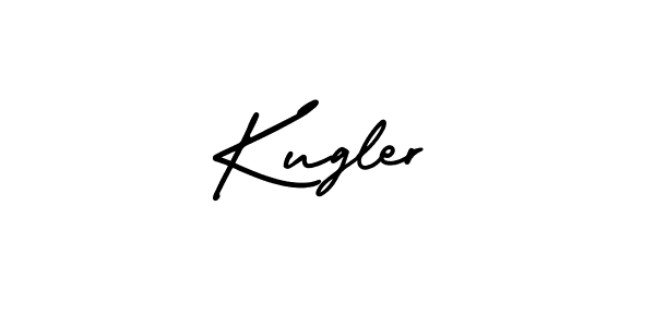 The best way (AmerikaSignatureDemo-Regular) to make a short signature is to pick only two or three words in your name. The name Kugler include a total of six letters. For converting this name. Kugler signature style 3 images and pictures png