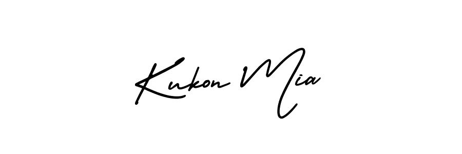 Also You can easily find your signature by using the search form. We will create Kukon Mia name handwritten signature images for you free of cost using AmerikaSignatureDemo-Regular sign style. Kukon Mia signature style 3 images and pictures png