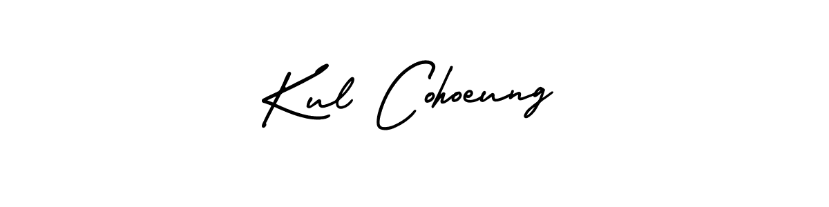 This is the best signature style for the Kul Cohoeung name. Also you like these signature font (AmerikaSignatureDemo-Regular). Mix name signature. Kul Cohoeung signature style 3 images and pictures png