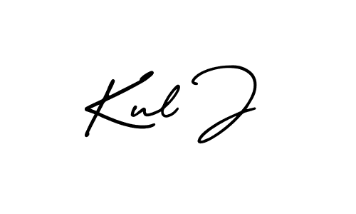 Make a beautiful signature design for name Kul J. With this signature (AmerikaSignatureDemo-Regular) style, you can create a handwritten signature for free. Kul J signature style 3 images and pictures png