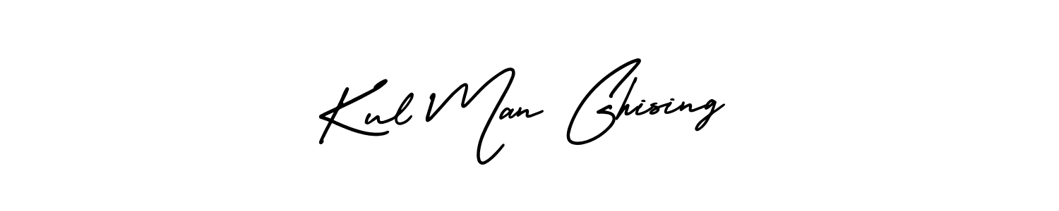 Make a beautiful signature design for name Kul Man Ghising. With this signature (AmerikaSignatureDemo-Regular) style, you can create a handwritten signature for free. Kul Man Ghising signature style 3 images and pictures png