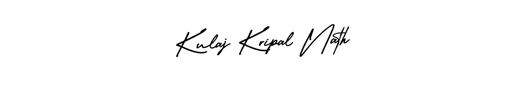 The best way (AmerikaSignatureDemo-Regular) to make a short signature is to pick only two or three words in your name. The name Kulaj Kripal Nath include a total of six letters. For converting this name. Kulaj Kripal Nath signature style 3 images and pictures png