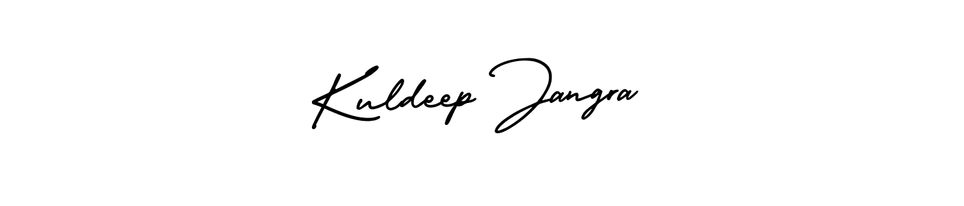 How to make Kuldeep Jangra name signature. Use AmerikaSignatureDemo-Regular style for creating short signs online. This is the latest handwritten sign. Kuldeep Jangra signature style 3 images and pictures png