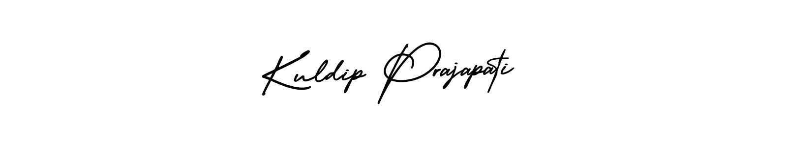 Make a beautiful signature design for name Kuldip Prajapati. With this signature (AmerikaSignatureDemo-Regular) style, you can create a handwritten signature for free. Kuldip Prajapati signature style 3 images and pictures png