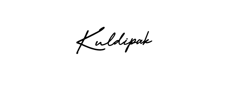 How to make Kuldipak name signature. Use AmerikaSignatureDemo-Regular style for creating short signs online. This is the latest handwritten sign. Kuldipak signature style 3 images and pictures png