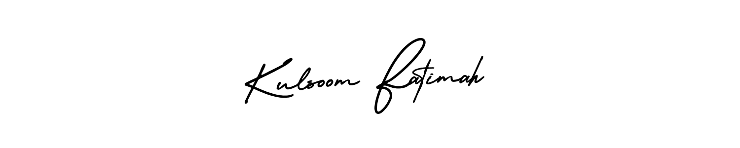 Make a beautiful signature design for name Kulsoom Fatimah. With this signature (AmerikaSignatureDemo-Regular) style, you can create a handwritten signature for free. Kulsoom Fatimah signature style 3 images and pictures png