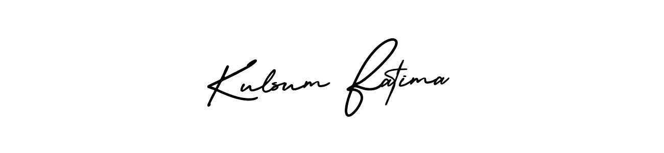Use a signature maker to create a handwritten signature online. With this signature software, you can design (AmerikaSignatureDemo-Regular) your own signature for name Kulsum Fatima. Kulsum Fatima signature style 3 images and pictures png