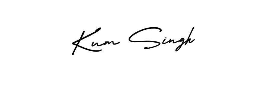 This is the best signature style for the Kum Singh name. Also you like these signature font (AmerikaSignatureDemo-Regular). Mix name signature. Kum Singh signature style 3 images and pictures png