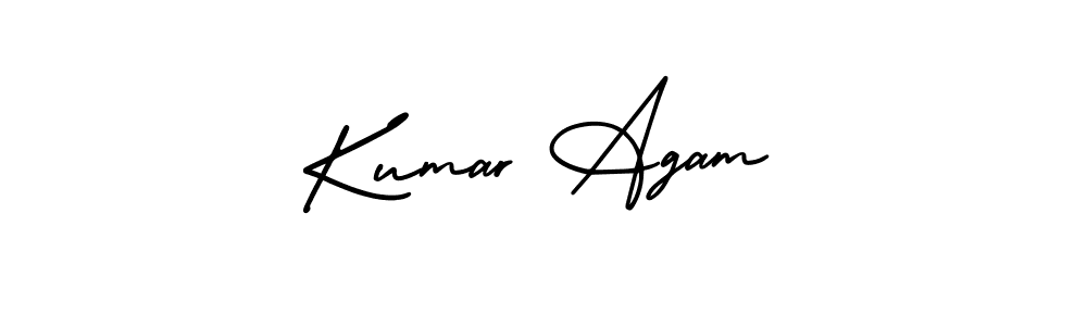 It looks lik you need a new signature style for name Kumar Agam. Design unique handwritten (AmerikaSignatureDemo-Regular) signature with our free signature maker in just a few clicks. Kumar Agam signature style 3 images and pictures png