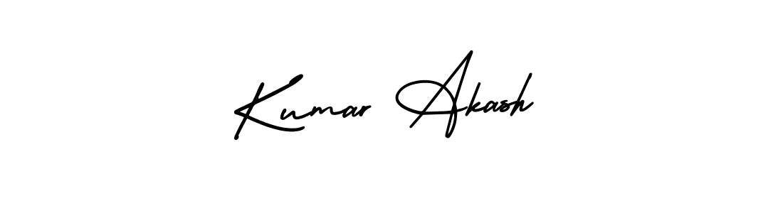 How to make Kumar Akash name signature. Use AmerikaSignatureDemo-Regular style for creating short signs online. This is the latest handwritten sign. Kumar Akash signature style 3 images and pictures png