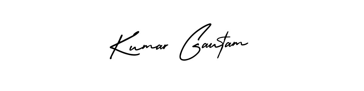 Create a beautiful signature design for name Kumar Gautam. With this signature (AmerikaSignatureDemo-Regular) fonts, you can make a handwritten signature for free. Kumar Gautam signature style 3 images and pictures png