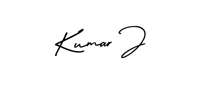 Design your own signature with our free online signature maker. With this signature software, you can create a handwritten (AmerikaSignatureDemo-Regular) signature for name Kumar J. Kumar J signature style 3 images and pictures png