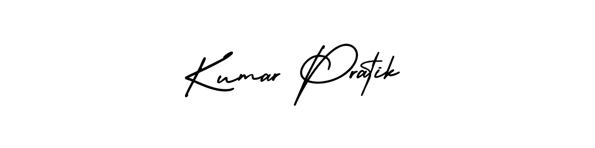 Design your own signature with our free online signature maker. With this signature software, you can create a handwritten (AmerikaSignatureDemo-Regular) signature for name Kumar Pratik. Kumar Pratik signature style 3 images and pictures png