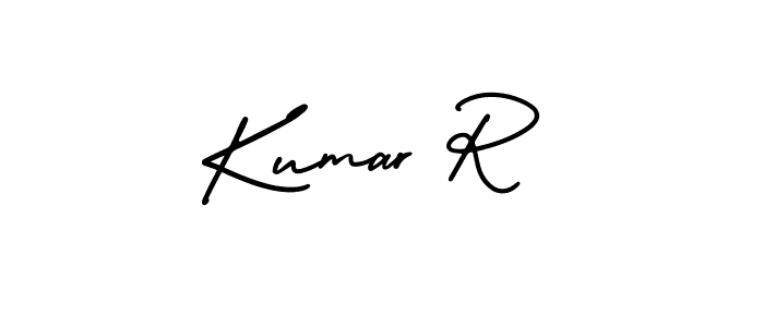 How to make Kumar R signature? AmerikaSignatureDemo-Regular is a professional autograph style. Create handwritten signature for Kumar R name. Kumar R signature style 3 images and pictures png