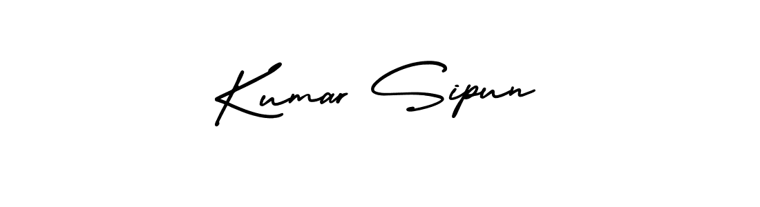 if you are searching for the best signature style for your name Kumar Sipun. so please give up your signature search. here we have designed multiple signature styles  using AmerikaSignatureDemo-Regular. Kumar Sipun signature style 3 images and pictures png