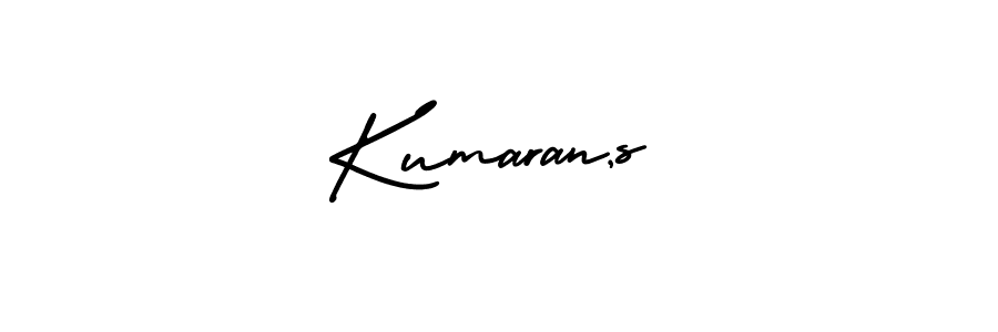 How to Draw Kumaran,s signature style? AmerikaSignatureDemo-Regular is a latest design signature styles for name Kumaran,s. Kumaran,s signature style 3 images and pictures png