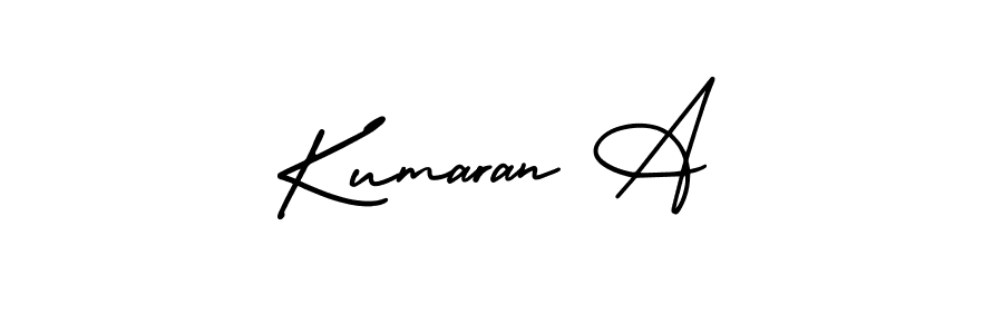 Create a beautiful signature design for name Kumaran A. With this signature (AmerikaSignatureDemo-Regular) fonts, you can make a handwritten signature for free. Kumaran A signature style 3 images and pictures png