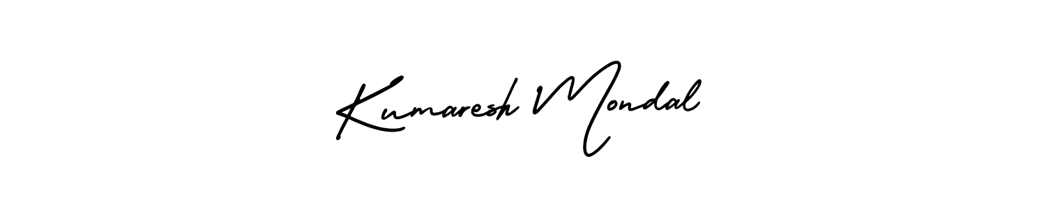 Kumaresh Mondal stylish signature style. Best Handwritten Sign (AmerikaSignatureDemo-Regular) for my name. Handwritten Signature Collection Ideas for my name Kumaresh Mondal. Kumaresh Mondal signature style 3 images and pictures png