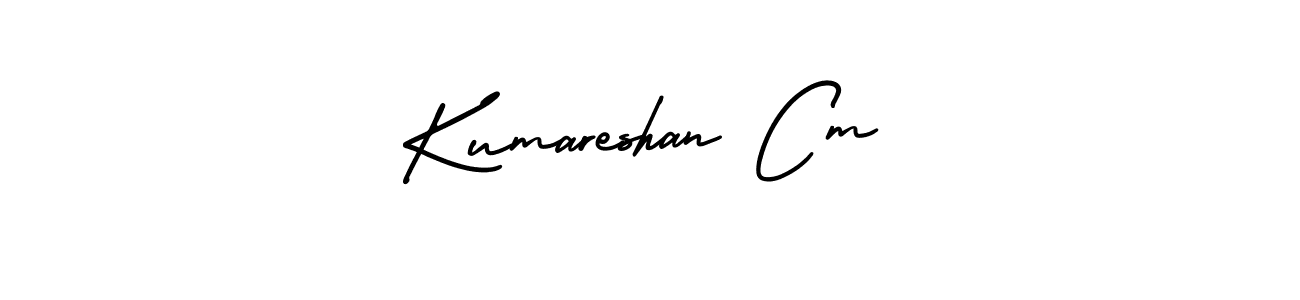 How to make Kumareshan Cm signature? AmerikaSignatureDemo-Regular is a professional autograph style. Create handwritten signature for Kumareshan Cm name. Kumareshan Cm signature style 3 images and pictures png