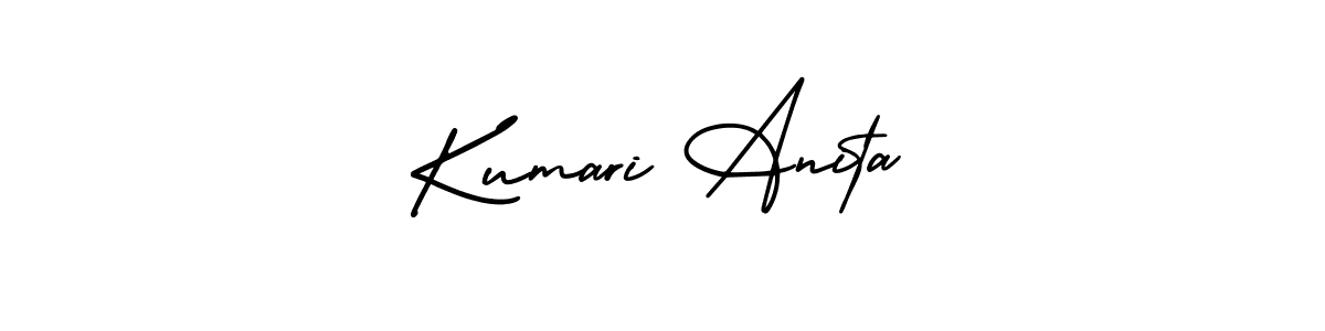 How to Draw Kumari Anita signature style? AmerikaSignatureDemo-Regular is a latest design signature styles for name Kumari Anita. Kumari Anita signature style 3 images and pictures png