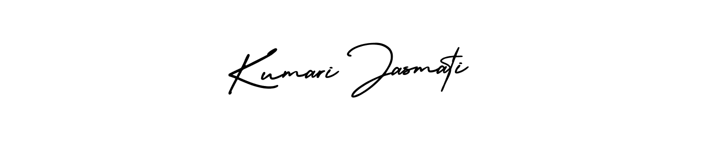 if you are searching for the best signature style for your name Kumari Jasmati. so please give up your signature search. here we have designed multiple signature styles  using AmerikaSignatureDemo-Regular. Kumari Jasmati signature style 3 images and pictures png