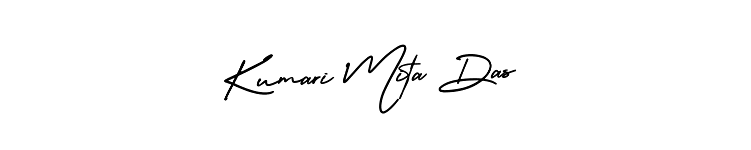 if you are searching for the best signature style for your name Kumari Mita Das. so please give up your signature search. here we have designed multiple signature styles  using AmerikaSignatureDemo-Regular. Kumari Mita Das signature style 3 images and pictures png