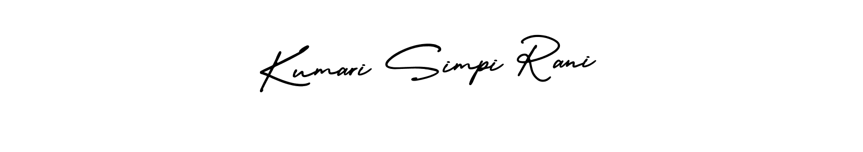 The best way (AmerikaSignatureDemo-Regular) to make a short signature is to pick only two or three words in your name. The name Kumari Simpi Rani include a total of six letters. For converting this name. Kumari Simpi Rani signature style 3 images and pictures png