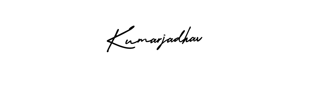 The best way (AmerikaSignatureDemo-Regular) to make a short signature is to pick only two or three words in your name. The name Kumarjadhav include a total of six letters. For converting this name. Kumarjadhav signature style 3 images and pictures png