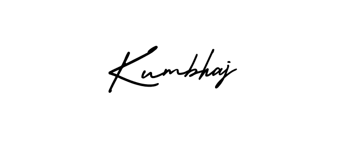 The best way (AmerikaSignatureDemo-Regular) to make a short signature is to pick only two or three words in your name. The name Kumbhaj include a total of six letters. For converting this name. Kumbhaj signature style 3 images and pictures png