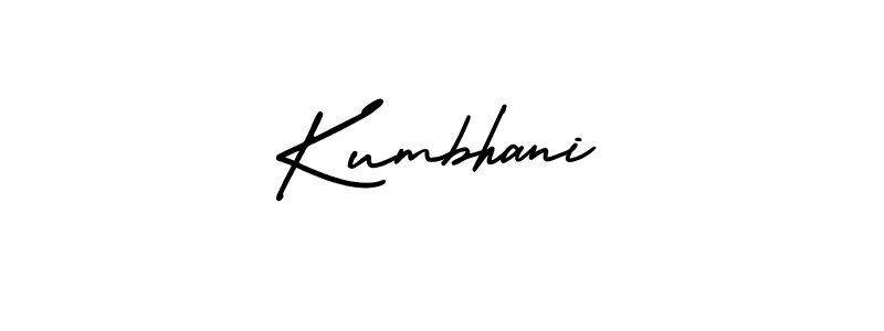 if you are searching for the best signature style for your name Kumbhani. so please give up your signature search. here we have designed multiple signature styles  using AmerikaSignatureDemo-Regular. Kumbhani signature style 3 images and pictures png