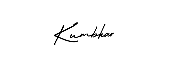 The best way (AmerikaSignatureDemo-Regular) to make a short signature is to pick only two or three words in your name. The name Kumbhar include a total of six letters. For converting this name. Kumbhar signature style 3 images and pictures png