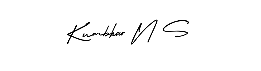 Design your own signature with our free online signature maker. With this signature software, you can create a handwritten (AmerikaSignatureDemo-Regular) signature for name Kumbhar N S. Kumbhar N S signature style 3 images and pictures png