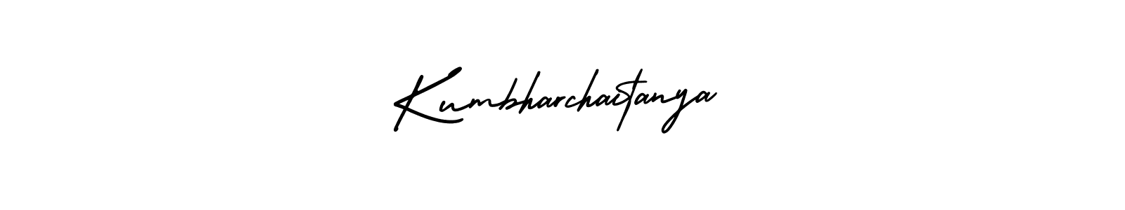 Kumbharchaitanya stylish signature style. Best Handwritten Sign (AmerikaSignatureDemo-Regular) for my name. Handwritten Signature Collection Ideas for my name Kumbharchaitanya. Kumbharchaitanya signature style 3 images and pictures png