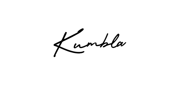 How to Draw Kumbla signature style? AmerikaSignatureDemo-Regular is a latest design signature styles for name Kumbla. Kumbla signature style 3 images and pictures png