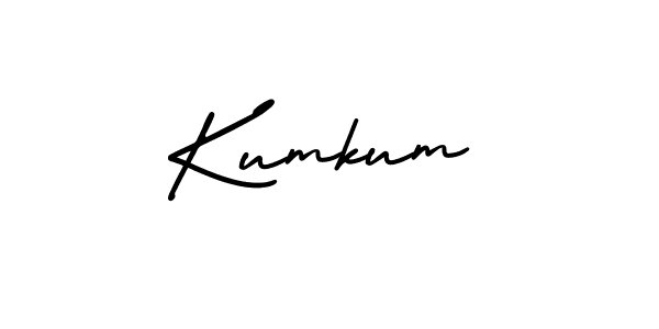 Kumkum stylish signature style. Best Handwritten Sign (AmerikaSignatureDemo-Regular) for my name. Handwritten Signature Collection Ideas for my name Kumkum. Kumkum signature style 3 images and pictures png