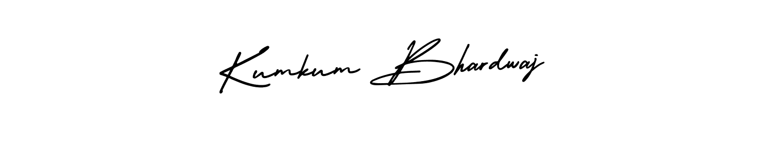 Make a beautiful signature design for name Kumkum Bhardwaj. With this signature (AmerikaSignatureDemo-Regular) style, you can create a handwritten signature for free. Kumkum Bhardwaj signature style 3 images and pictures png