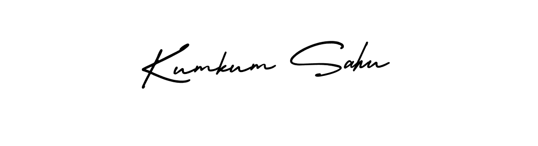 Make a beautiful signature design for name Kumkum Sahu. With this signature (AmerikaSignatureDemo-Regular) style, you can create a handwritten signature for free. Kumkum Sahu signature style 3 images and pictures png