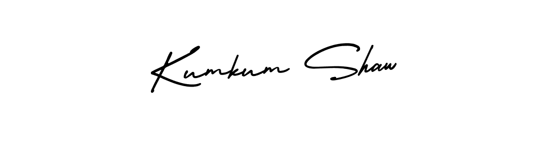 Kumkum Shaw stylish signature style. Best Handwritten Sign (AmerikaSignatureDemo-Regular) for my name. Handwritten Signature Collection Ideas for my name Kumkum Shaw. Kumkum Shaw signature style 3 images and pictures png